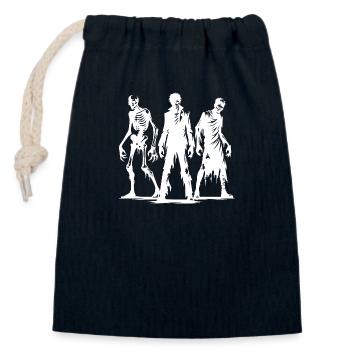 Schaurig Gruselige Halloween Zombie Gruppe - Verschließbarer Geschenkbeutel aus Baumwolle (14x20cm) - Navy - Vorne
