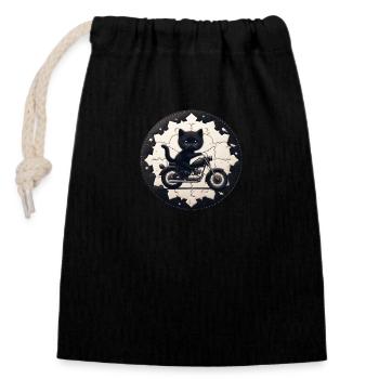 Soft Kitty Gifts - Closable cotton gift bag (14x20cm) - black - Front