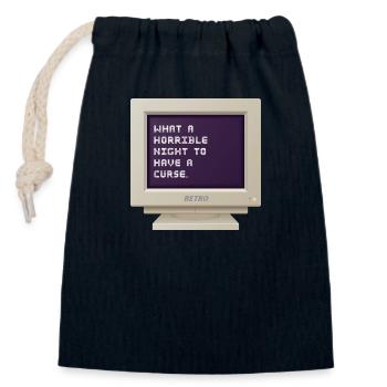 CRT Design - What a horrible night to have a curse - Closable cotton gift bag (14x20cm) - navy - Front