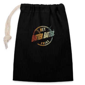 Baseball Sports Baseball Player Pitcher Catcher USA - Closable cotton gift bag (14x20cm) - black - Front