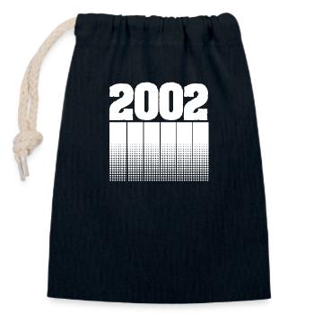 2002 2002 - Closable cotton gift bag (14x20cm) - navy - Front