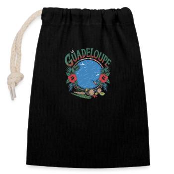 La Guadeloupe - Verschließbarer Geschenkbeutel aus Baumwolle (14x20cm) - Schwarz - Vorne