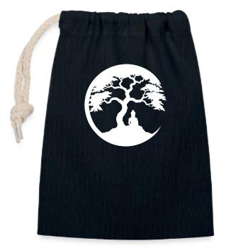Buddha, Zen-Kreis - Verschließbarer Geschenkbeutel aus Baumwolle (14x20cm) - Navy - Vorne