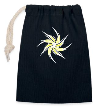 Swirl Flower Spring Summer Flowers Fine Art - Closable cotton gift bag (14x20cm) - navy - Front