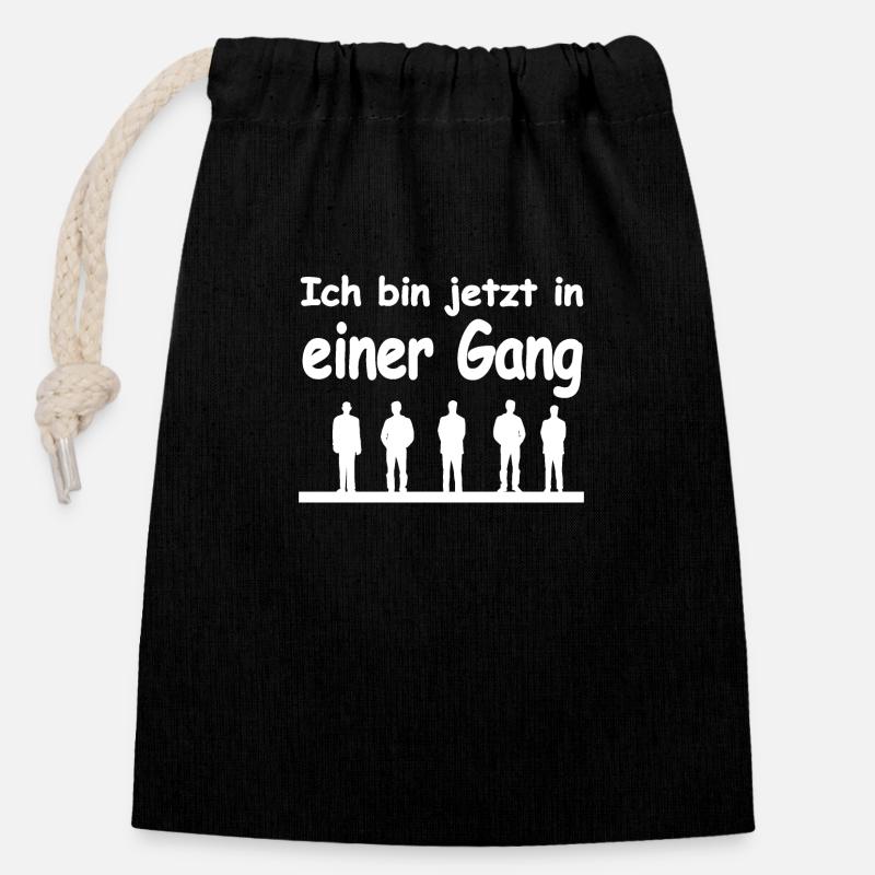 Auto - Verschließbarer Geschenkbeutel aus Baumwolle (14x20cm) - Schwarz
