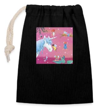Elven Spell - Closable cotton gift bag (14x20cm) - black - Front