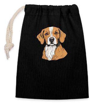 Dog Owners Dog Sports Four-legged Friends - Closable cotton gift bag (14x20cm) - black - Front