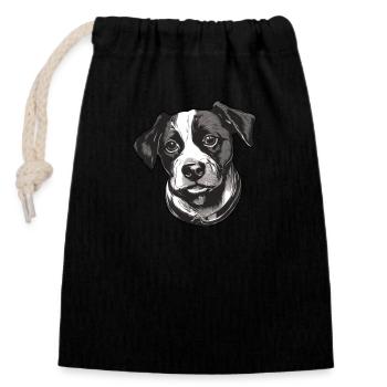 Hundehalter Hundesport Vierbeiner - Verschließbarer Geschenkbeutel aus Baumwolle (14x20cm) - Schwarz - Vorne