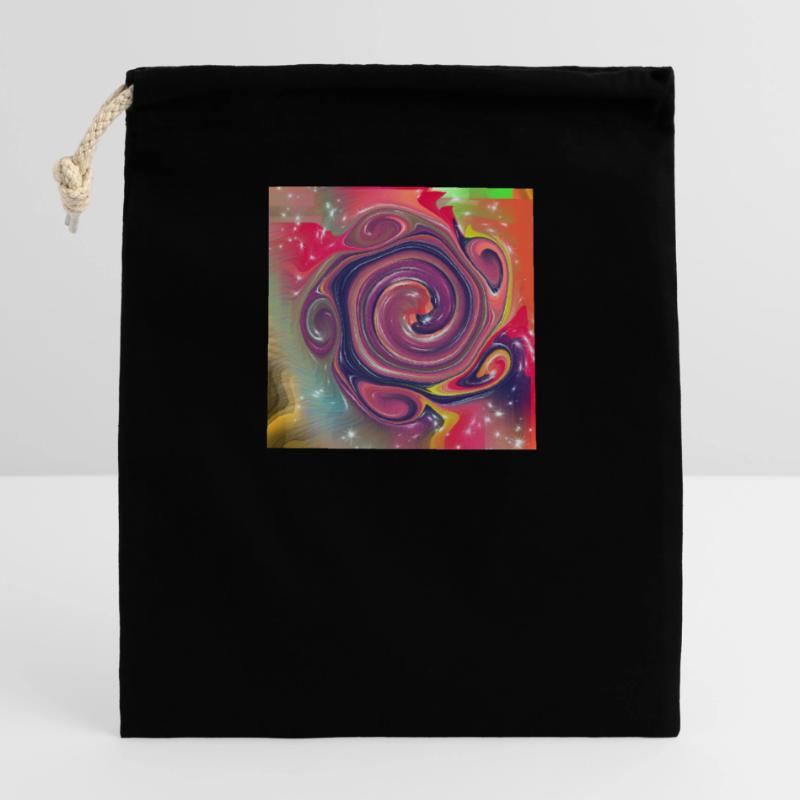 Abstract patterns with different colors Closable cotton gift bag (14x20cm)