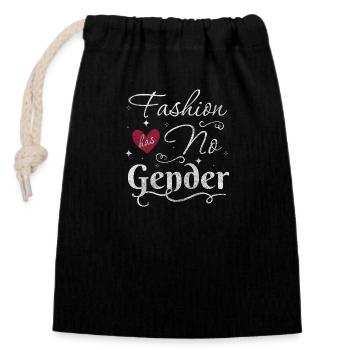 Modeliebhaber Einkauf Laufsteg Shoppingqueen - Verschließbarer Geschenkbeutel aus Baumwolle (14x20cm) - Schwarz - Vorne