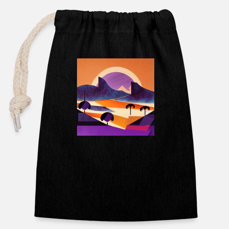Shelter - Closable cotton gift bag (14x20cm) - black