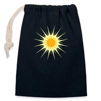 Bright Sun Rays Summer Glow Light Warmth - Closable cotton gift bag (14x20cm) - navy - Front