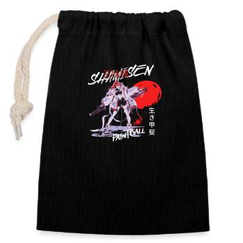 Shamisen painball rocker - Closable cotton gift bag (14x20cm) - black - Front