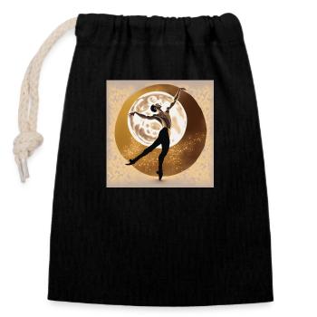 The perfect combination - Closable cotton gift bag (14x20cm) - black - Front