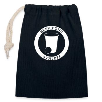 Beer Pong Athlete - Verschließbarer Geschenkbeutel aus Baumwolle (14x20cm) - Navy - Vorne