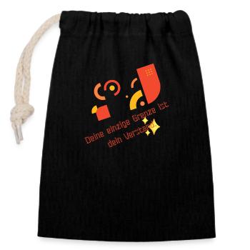 Citations inspirantes pour le succès et la motivation - Sac cadeau en coton avec cordon (14 x 20 cm) - noir - Devant