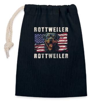 Rottweiler Wachhund Hundeliebhaber Stark - Verschließbarer Geschenkbeutel aus Baumwolle (14x20cm) - Navy - Vorne