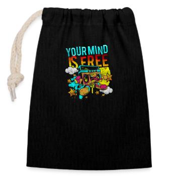 Sprayer Subway Design Art Design - Closable cotton gift bag (14x20cm) - black - Front