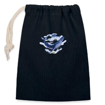 Fisch Fische Meeresbewohner Wal Meeressäuger - Verschließbarer Geschenkbeutel aus Baumwolle (14x20cm) - Navy - Vorne