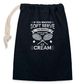 Tennis Sports - Sac cadeau en coton avec cordon (14 x 20 cm) - bleu marine - Devant