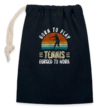 Tennisspieler Sportart Fitness Turnier - Verschließbarer Geschenkbeutel aus Baumwolle (14x20cm) - Navy - Vorne