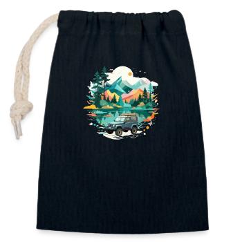 Ruhige Landschaft Ruhig Beschauliche Natur Im Freien - Verschließbarer Geschenkbeutel aus Baumwolle (14x20cm) - Navy - Vorne