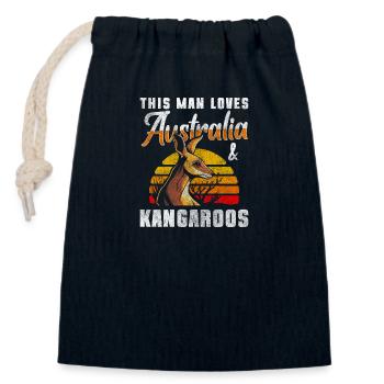 Down Under Animals Animal Wanderlust - Closable cotton gift bag (14x20cm) - navy - Front