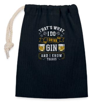 Alcohol drinkers celebrate crash - Closable cotton gift bag (14x20cm) - navy - Front