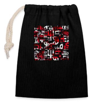 Glagoljica Zagreb Croatia Croatia Hrvatska europe - Closable cotton gift bag (14x20cm) - black - Front