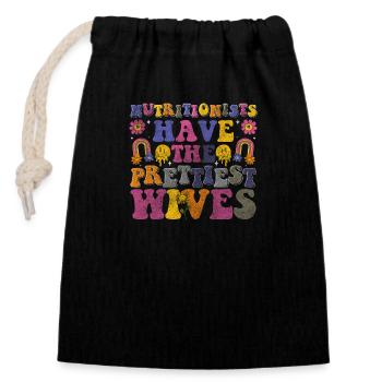 Nutrition Helper Dream Figure Cook - Closable cotton gift bag (14x20cm) - black - Front