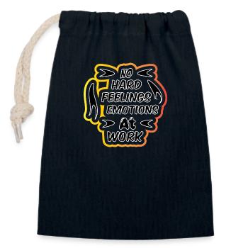 T-shirt no hard feelings emotions at work 2025 - Sac cadeau en coton avec cordon (14 x 20 cm) - bleu marine - Devant