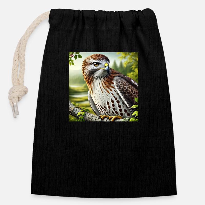 Rapace - Sac cadeau en coton avec cordon (14 x 20 cm) - noir
