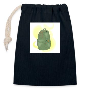 Mountain backpack - Closable cotton gift bag (14x20cm) - navy - Front