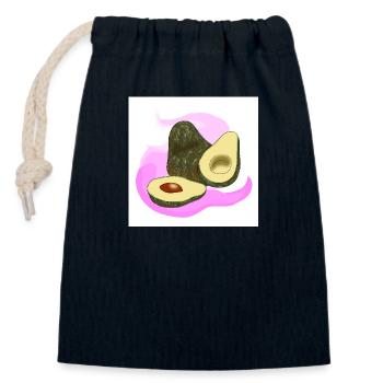 Avocado - Closable cotton gift bag (14x20cm) - navy - Front