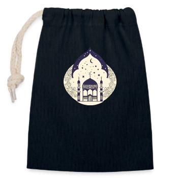 Ramadan Gift Eid Mubarak Islam Allah Muslim - Closable cotton gift bag (14x20cm) - navy - Front