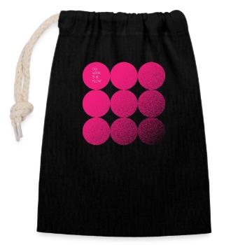 Little finger - Closable cotton gift bag (14x20cm) - black - Front