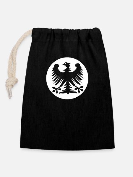 Der Adler Deutschlands - Verschließbarer Geschenkbeutel aus Baumwolle (14x20cm) - Schwarz
