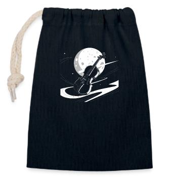 Violin - Closable cotton gift bag (14x20cm) - navy - Front