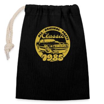 40th Birthday - Classic Musclecar 04/1985 - Closable cotton gift bag (14x20cm) - black - Front