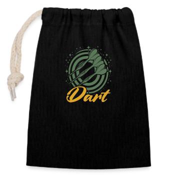 Darts Dart Saying Javelin Sports Gift Idea - Closable cotton gift bag (14x20cm) - black - Front