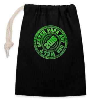 Handcart 2016 - Closable cotton gift bag (14x20cm) - black - Front