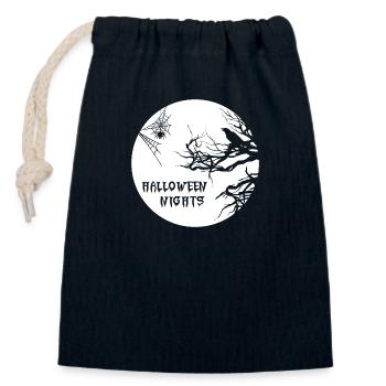 Halloween Nacht Spruch Geschenk Kostüm Rabe - Verschließbarer Geschenkbeutel aus Baumwolle (14x20cm) - Navy - Vorne
