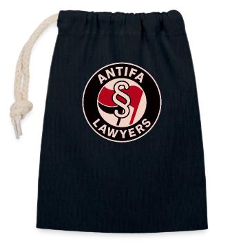 Antifa Lawyers - Closable cotton gift bag (14x20cm) - navy - Front