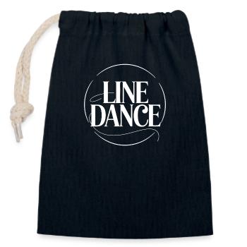Line Dance Grafik Illustration - Verschließbarer Geschenkbeutel aus Baumwolle (14x20cm) - Navy - Vorne