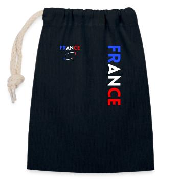 Rugby Player Fan Rugby Supporter Rugby France - Closable cotton gift bag (14x20cm) - navy - Front