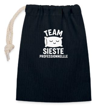 Professionelles Nickerchen-Team - Verschließbarer Geschenkbeutel aus Baumwolle (14x20cm) - Navy - Vorne