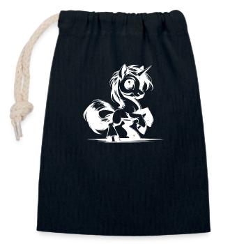 Heute Einhorn Modus an – Niedlichkeit aktiviert - Verschließbarer Geschenkbeutel aus Baumwolle (14x20cm) - Navy - Vorne