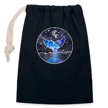 Kosmischer Meerjungfrauenschwanz - Verschließbarer Geschenkbeutel aus Baumwolle (14x20cm) - Navy - Vorne