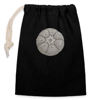 Peyote Art - Closable cotton gift bag (14x20cm) - black - Front