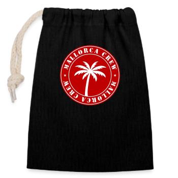 Majorque Crew Holidays - Sac cadeau en coton avec cordon (14 x 20 cm) - noir - Devant